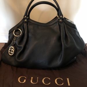 Gucci large leather sukey handbag